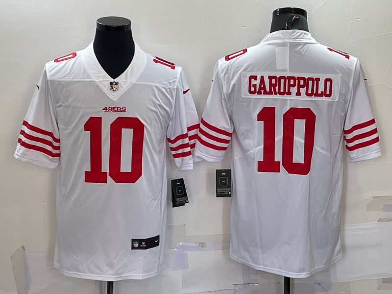 Men San Francisco 49ers #10 Garoppolo White New 2022 Nike Limited Vapor Untouchable NFL Jersey->san francisco 49ers->NFL Jersey